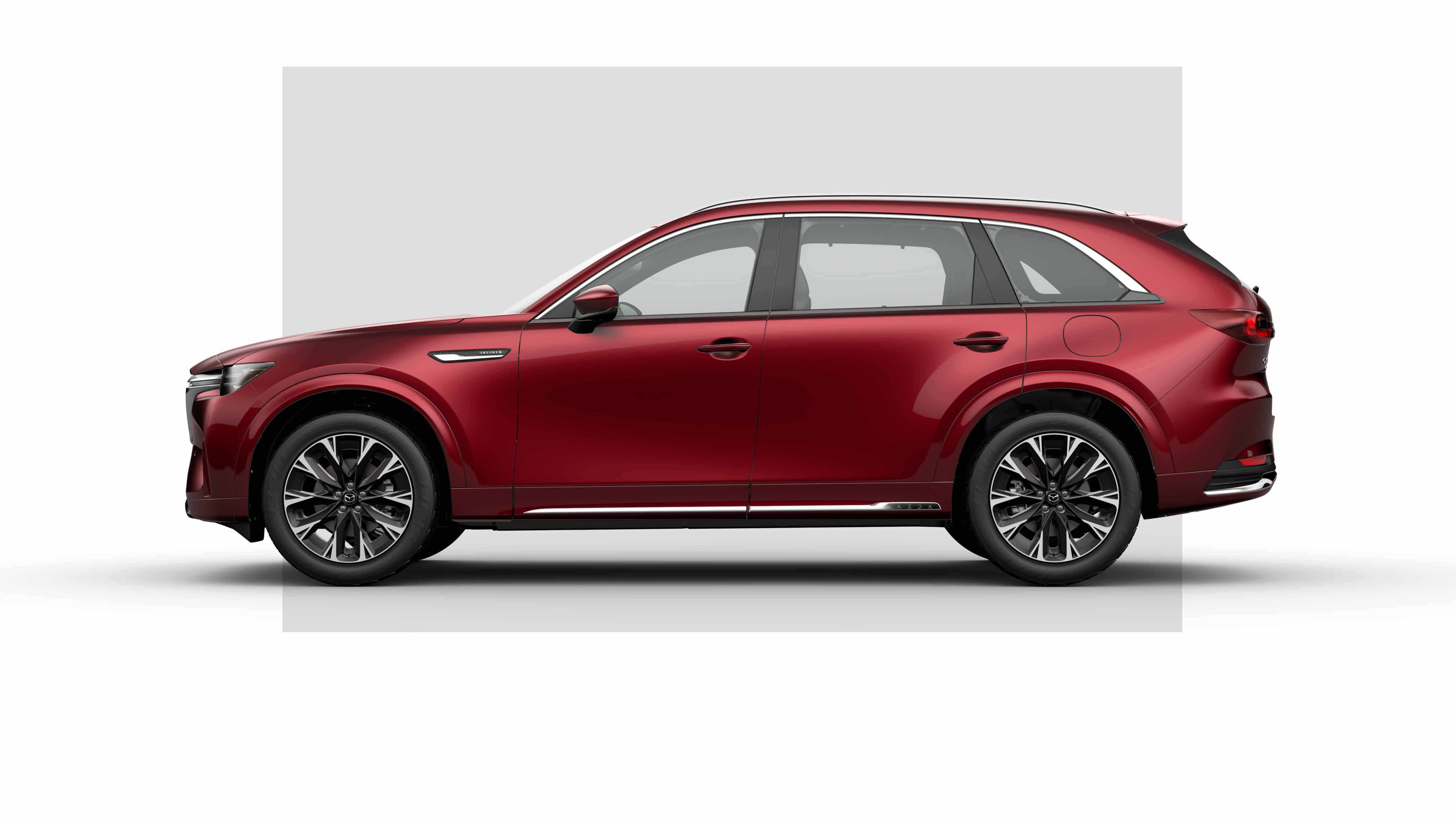 SUV Large Mazda CX-90 de 8 puestos en color rojo artesanal