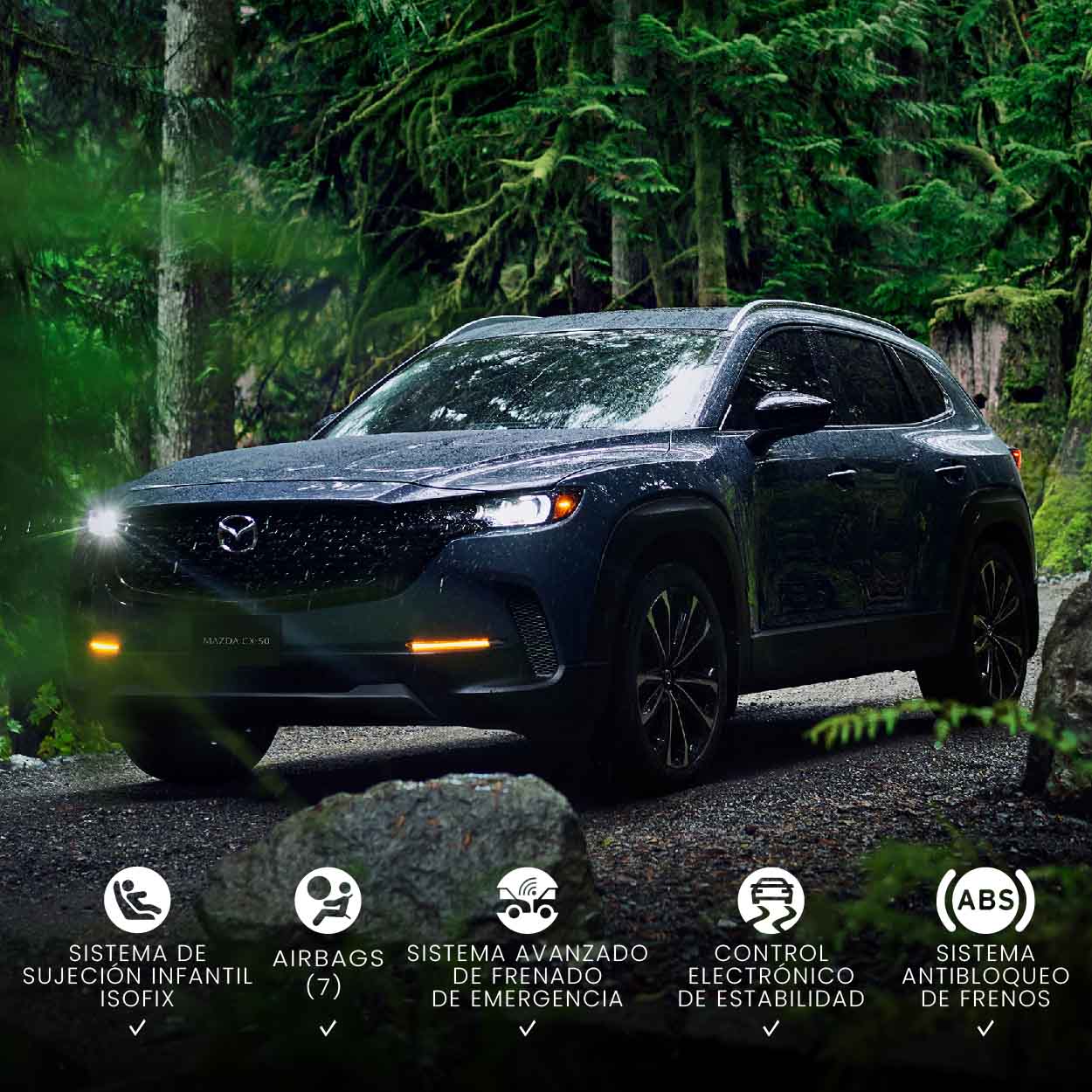 Camioneta Mazda CX-50 color azul zafiro