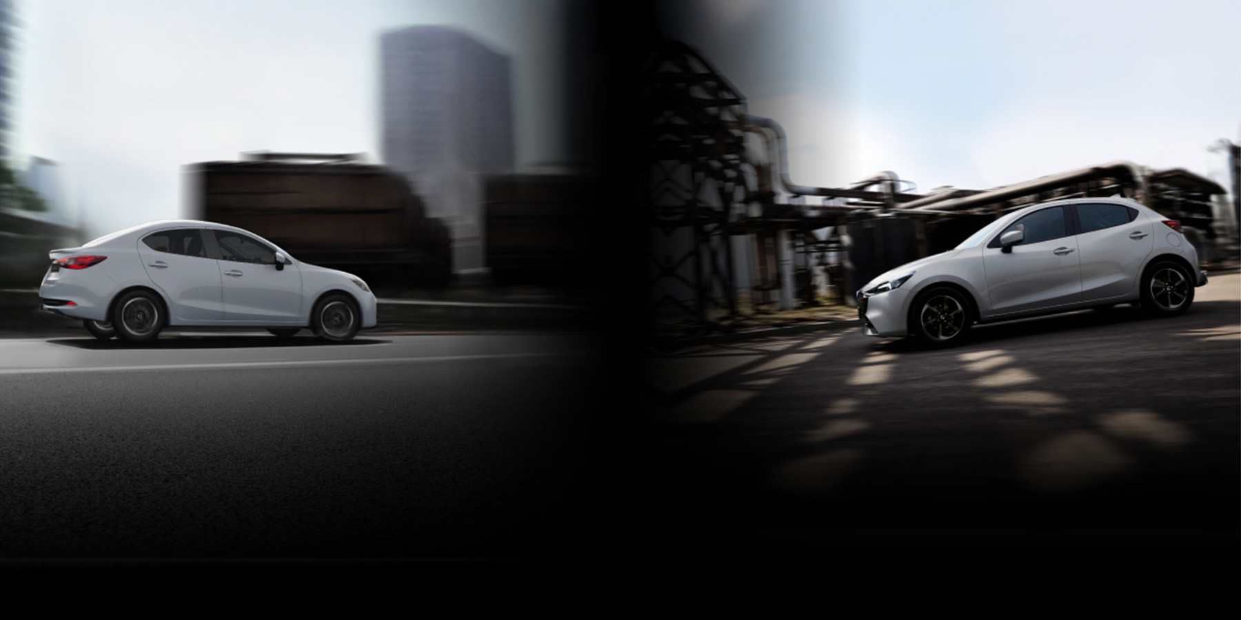 Mazda 2 Sport gris vs rojo
